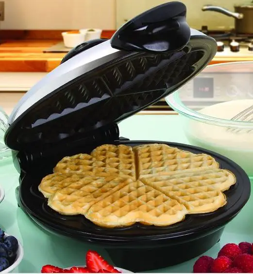 Euro Cuisine WM520 Ceramic Heart Shaped Thin Waffle Maker