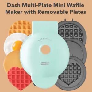dash multi plate mini waffle maker with removable plates