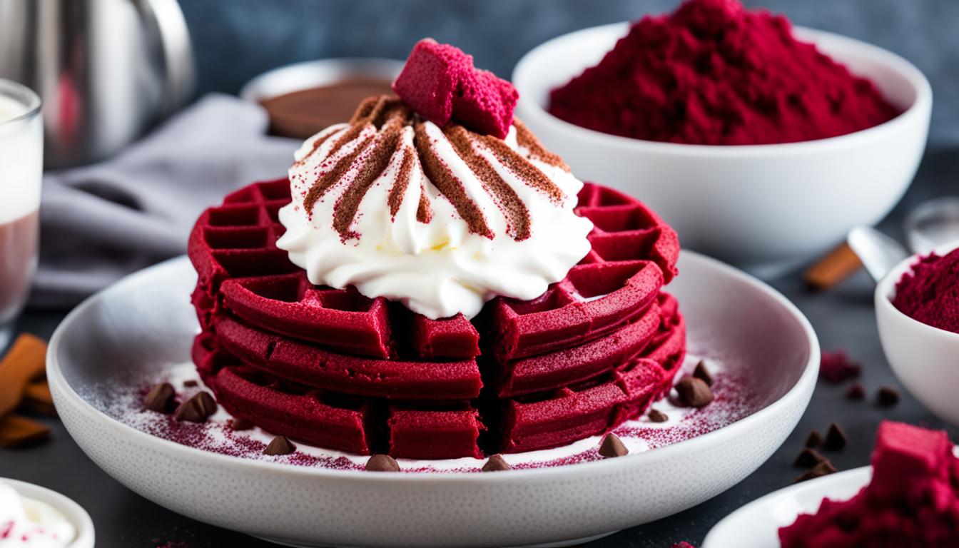 Nutritional Information for Red Velvet Waffles with Red Beet Powder