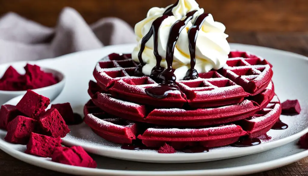 Red Velvet Waffle with Red Beet Powder Recipe (Makes 8 Belgian Waffles)