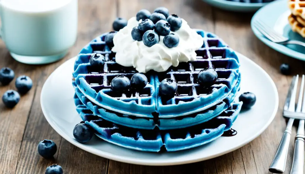 blue waffle recipe