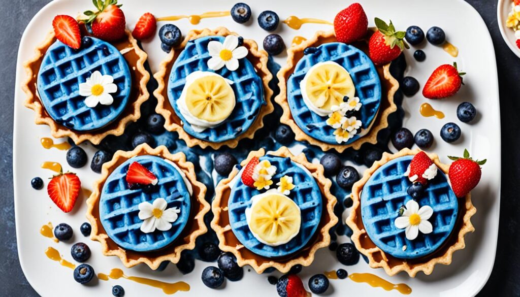blue waffle toppings