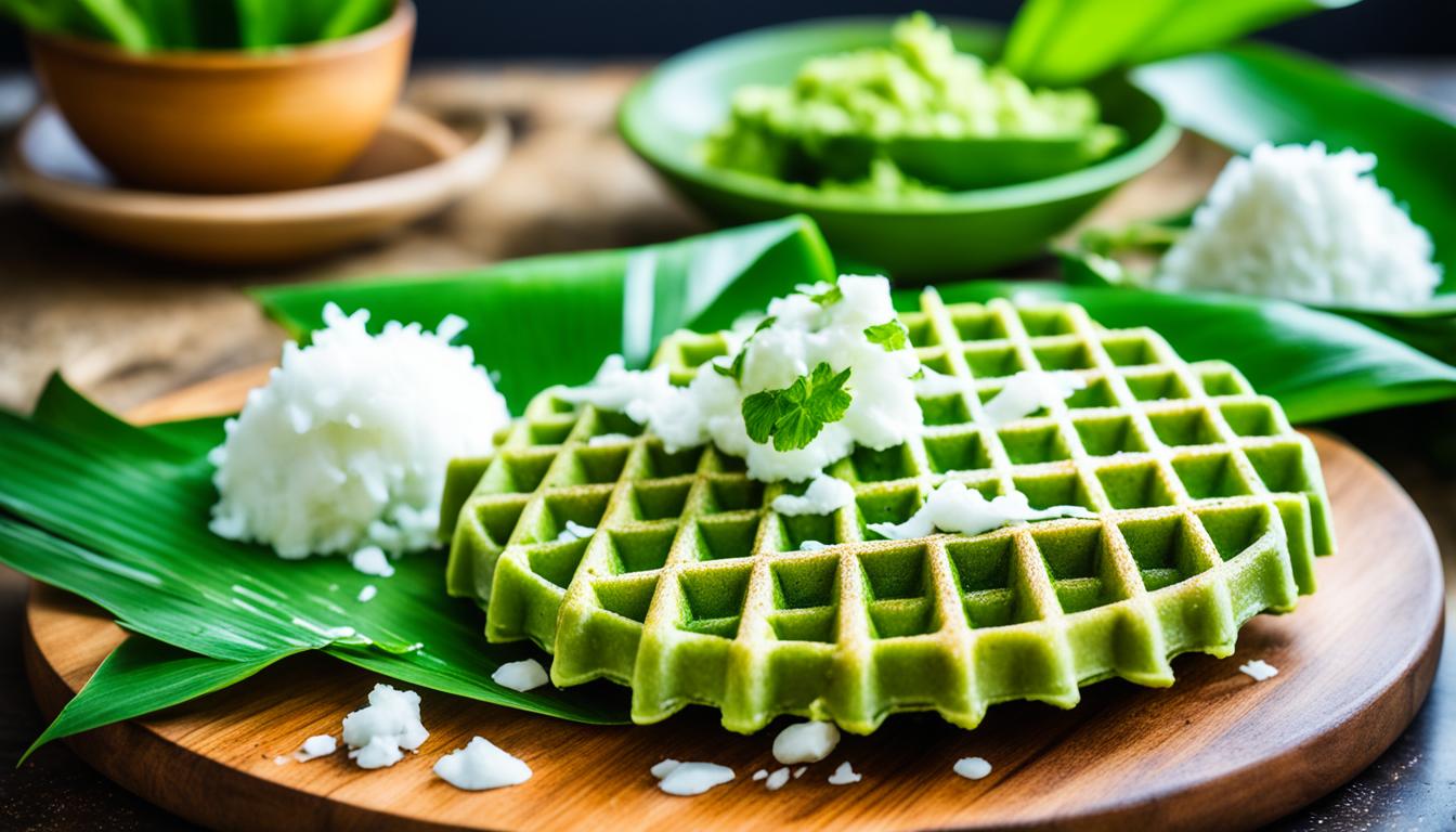 Vietnamese Coconut Pandan Waffle Recipe