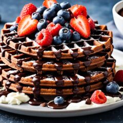 vegan gluten free sugar free chocolate brownie waffle recipe