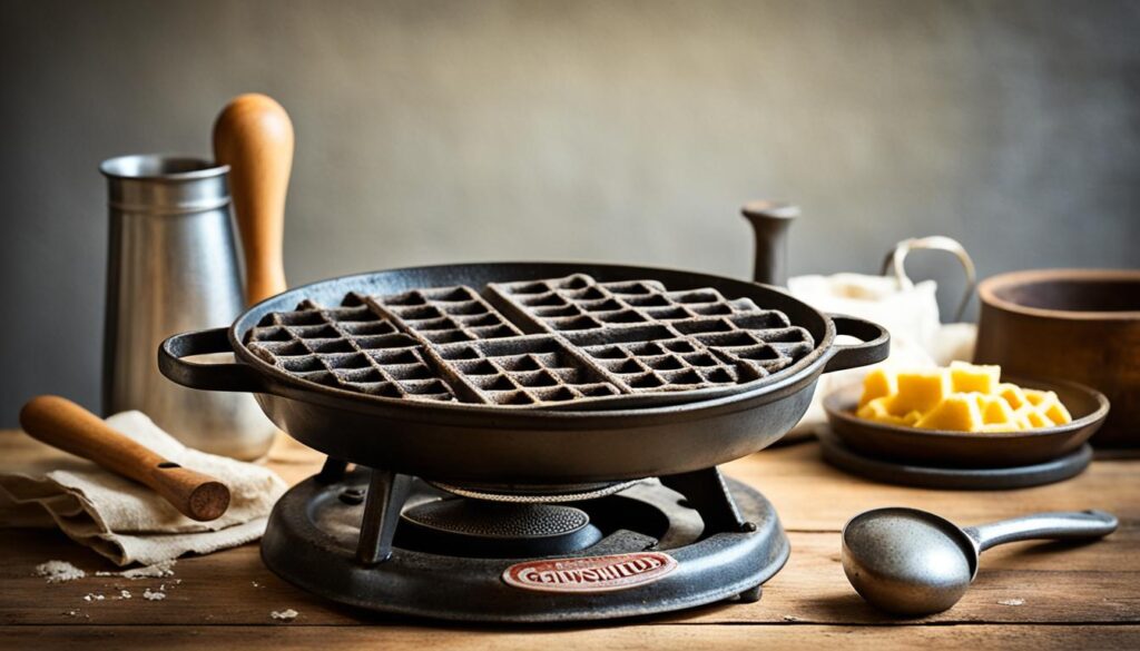 Antique Griswold cast iron waffle iron value