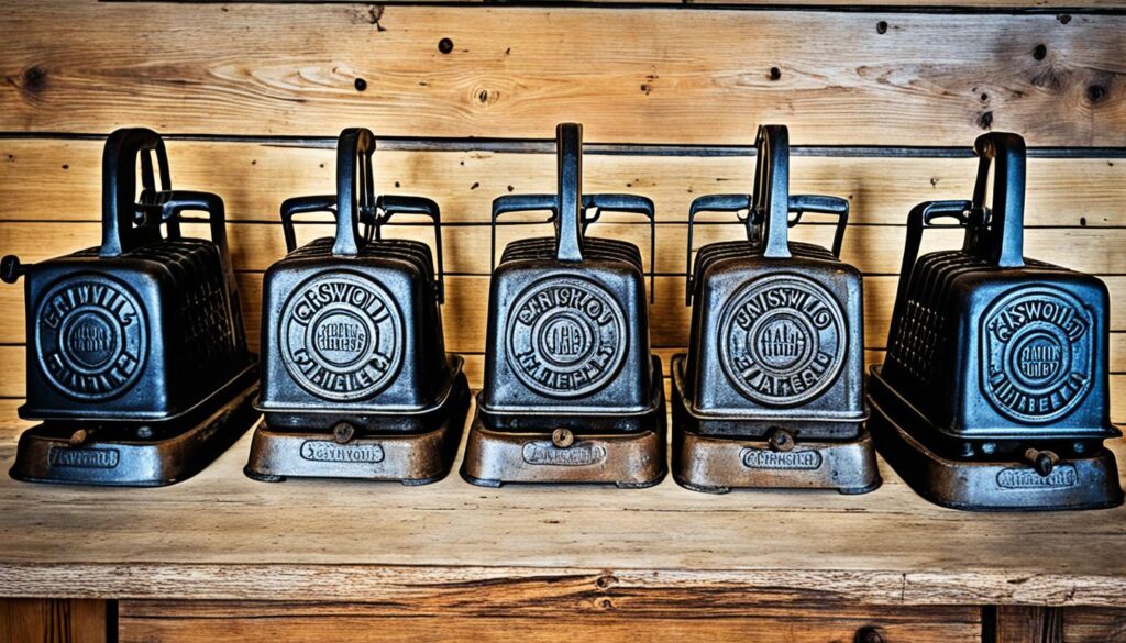 Authentic antique waffle irons