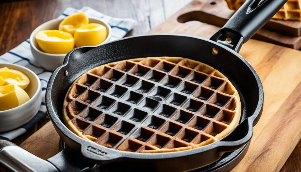 Cast iron waffle iron