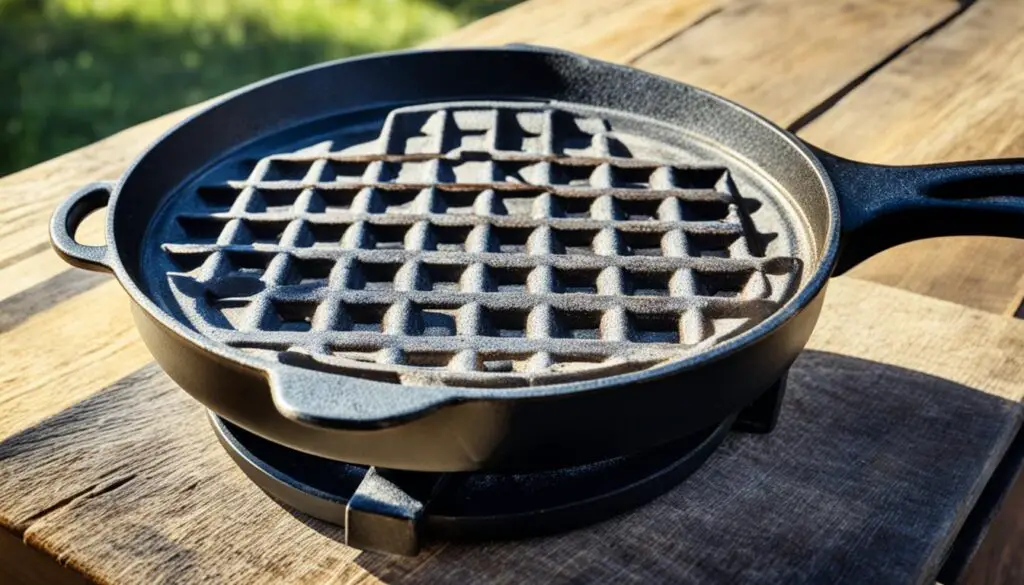 Cast iron waffle maker