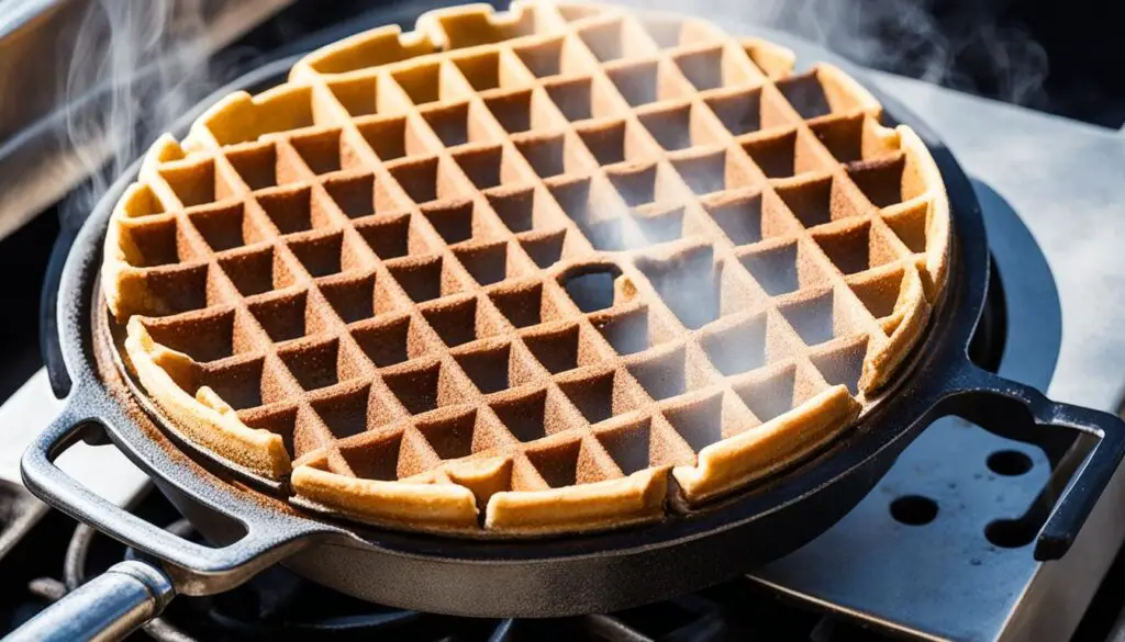 Cast iron waffle maker