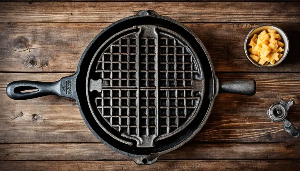 Cast iron waffle maker