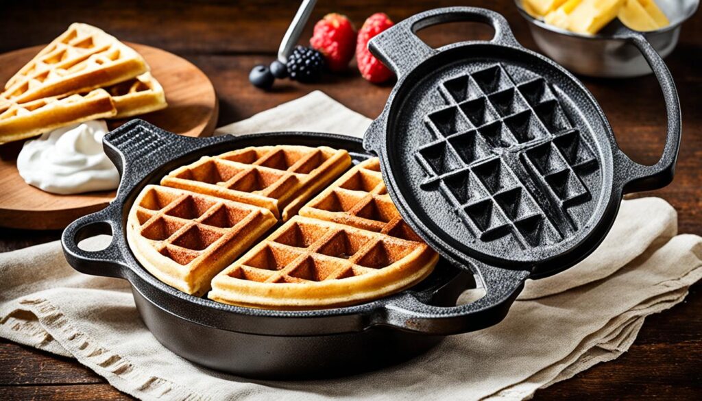 Cast iron waffle maker seasoning