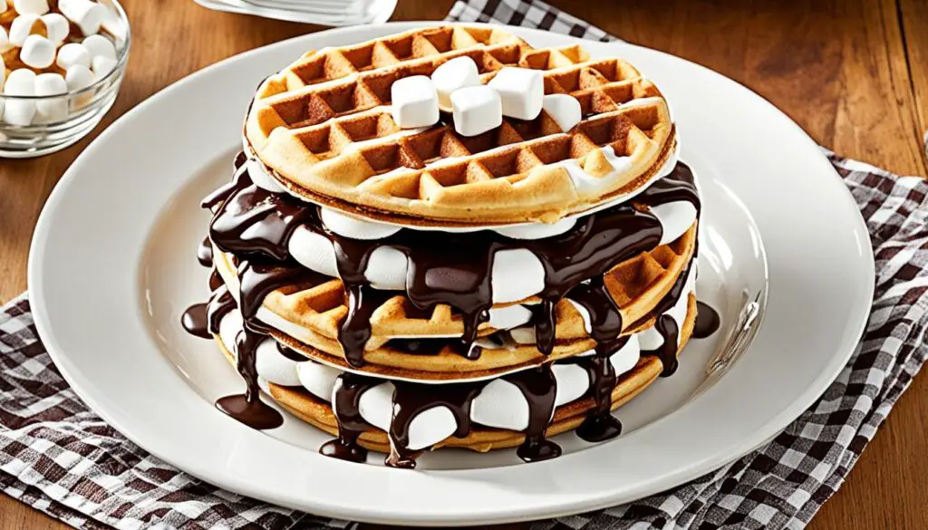 S'mores waffle sandwiches