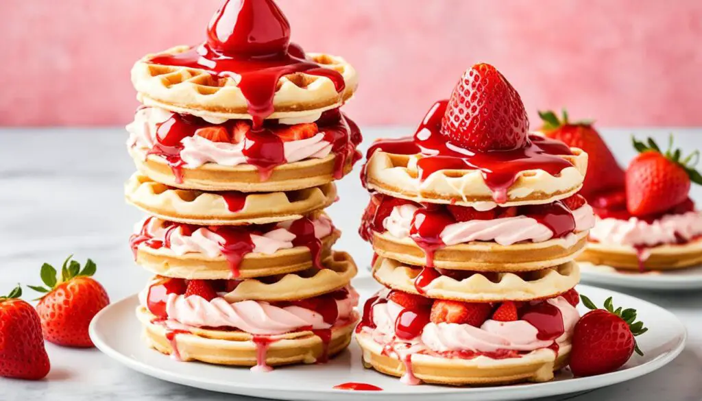 Strawberry cheesecake waffles