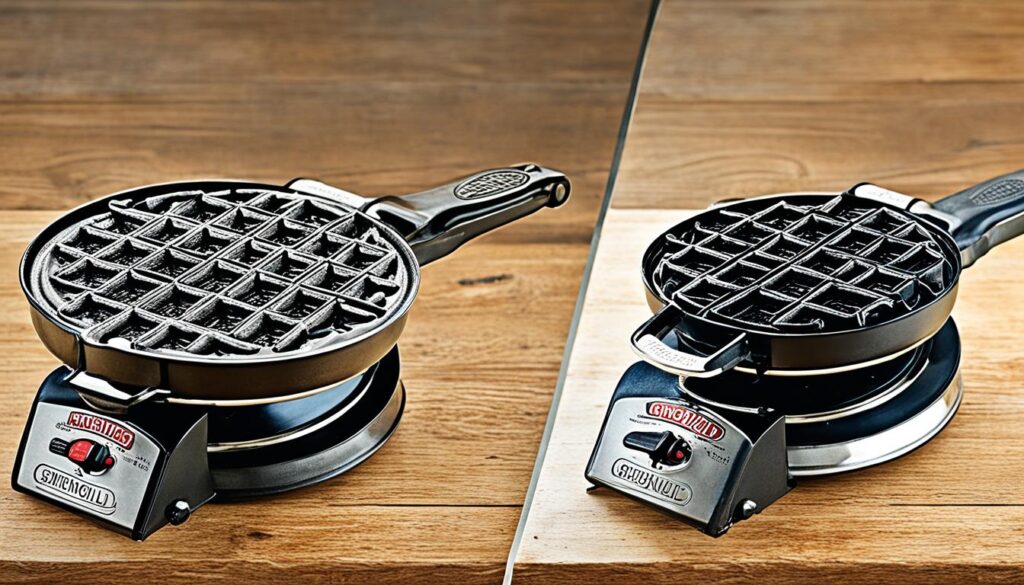 Vintage waffle iron brands comparison
