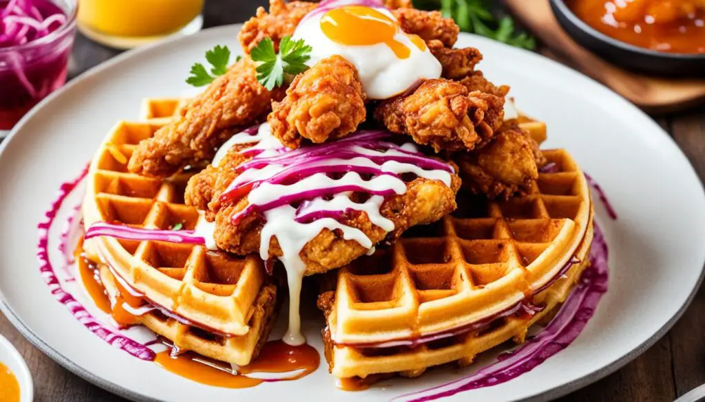 Chicken and waffle toppings