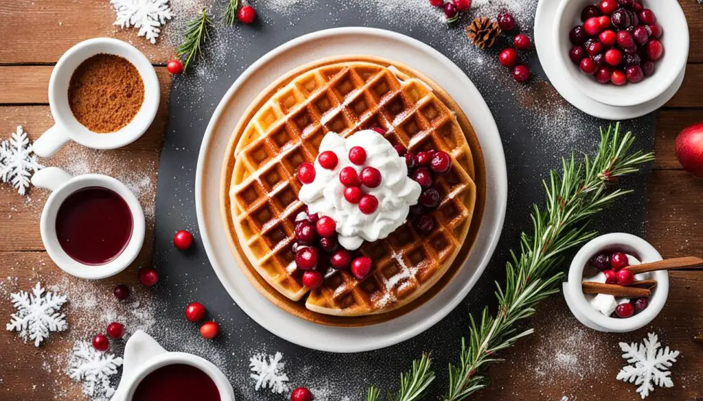 Classic Christmas waffle toppings