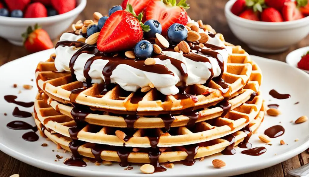 Sweet waffle toppings