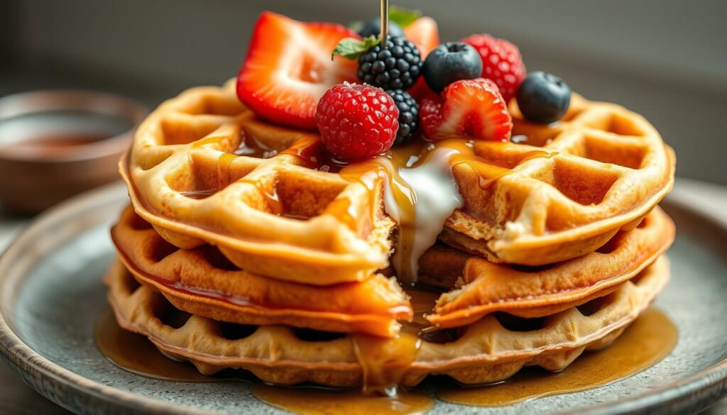 Almond flour and pea protein waffles