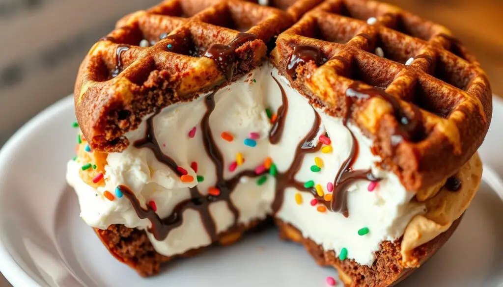 Chocolate waffle ice cream sandwich ingredients