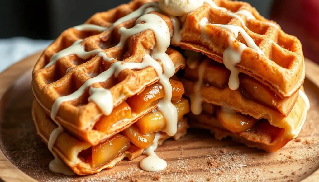 Cinnamon Roll Waffles with Cream Cheese Glaze: A Decadent Breakfast Delight