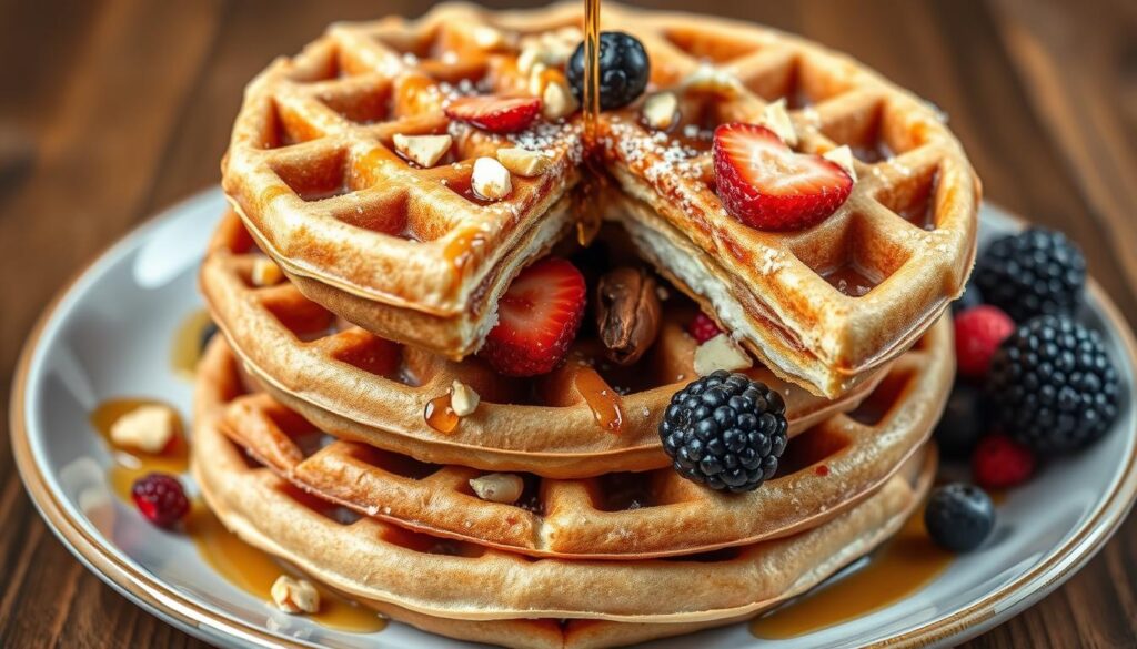 Creative high protein waffle variations