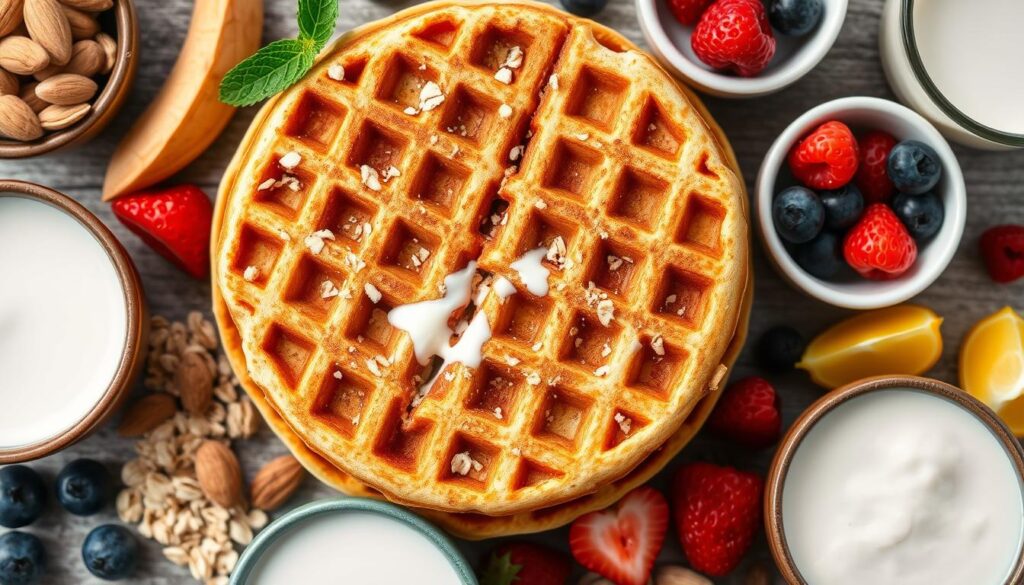 Non-dairy milk alternatives for waffles