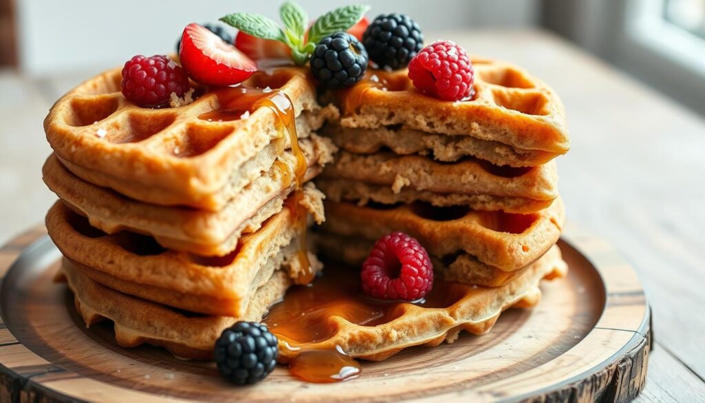Quinoa and pea protein waffles