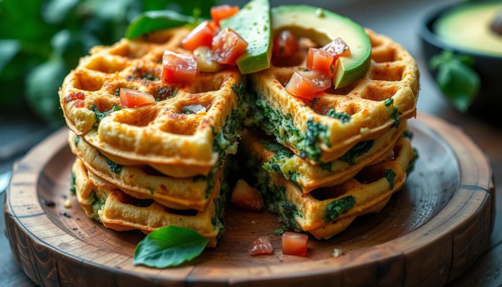 Savory vegan waffles