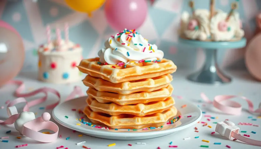 Traditional birthday waffles