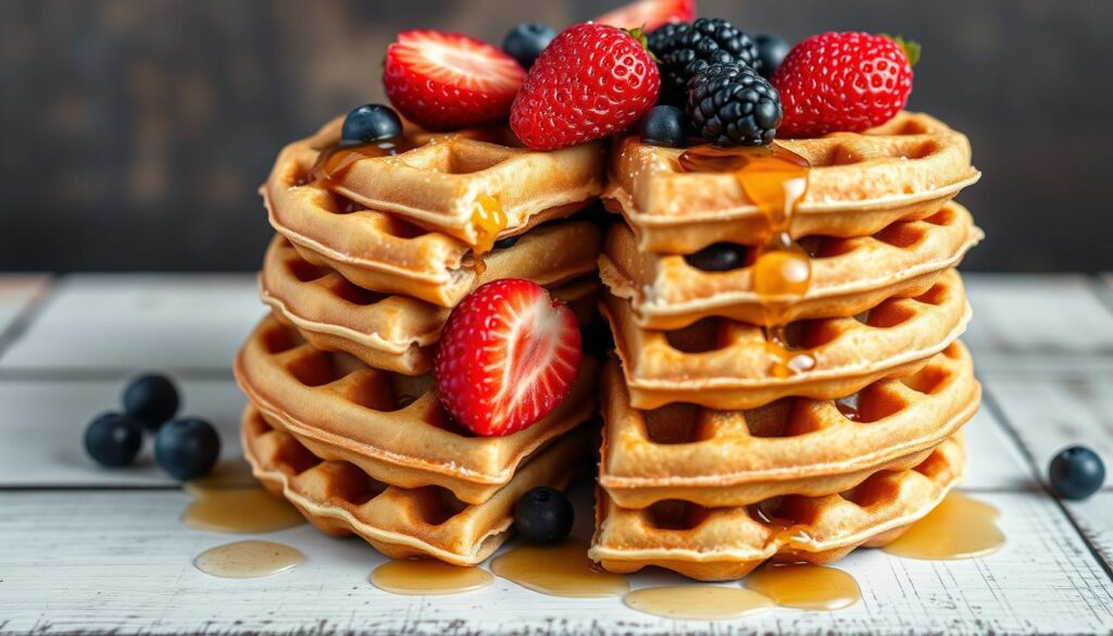 Vegan protein powder waffles