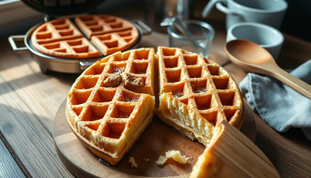 Waffle iron and kitchen tools for waffles