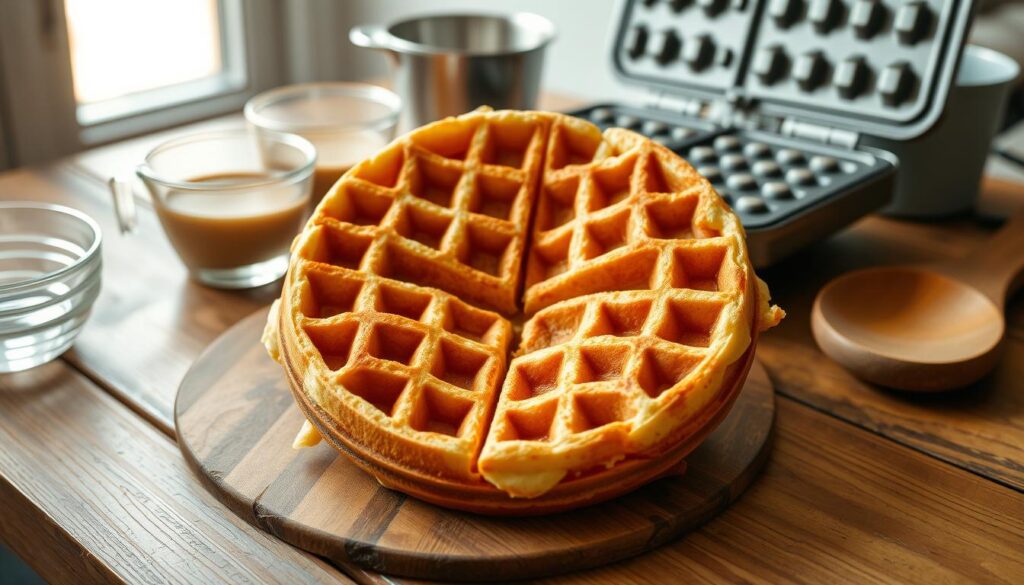 Waffle iron and kitchen tools for waffles