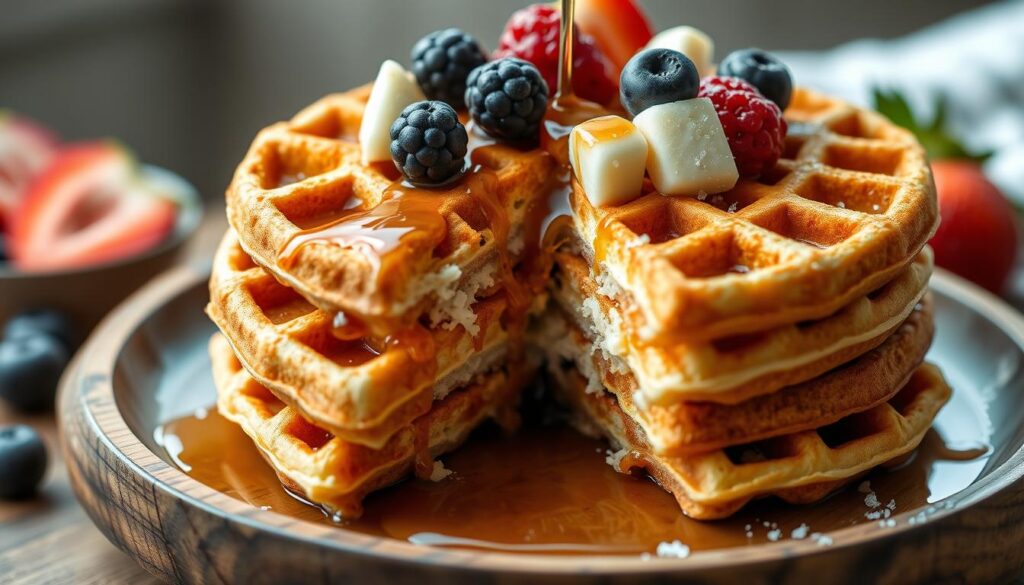 plant-based vanilla waffles