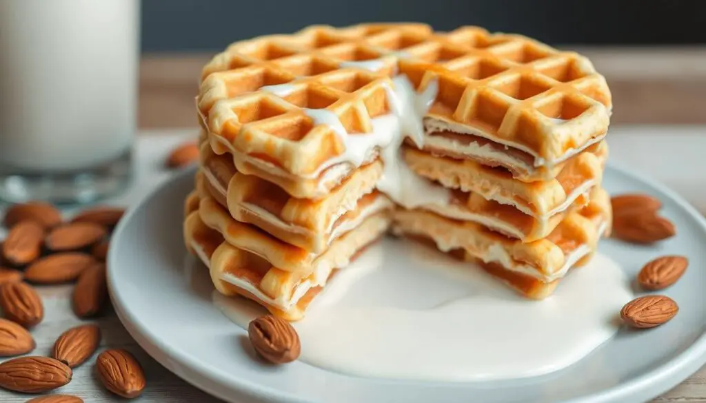 Almond milk benefits in waffle recipe