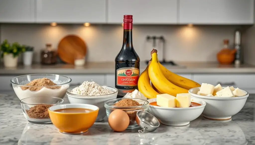 Bananas Foster Belgian Waffle Cake ingredients