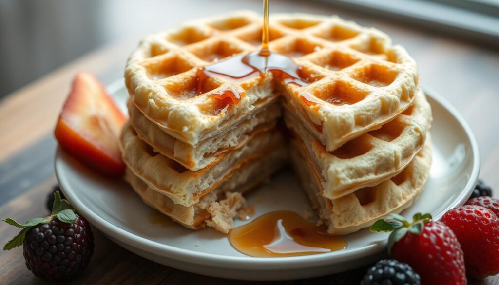 Basic vegan rice flour waffles