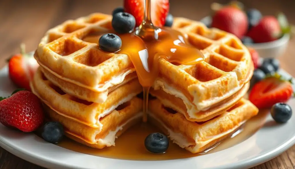 Buttermilk-flavored waffles made with water