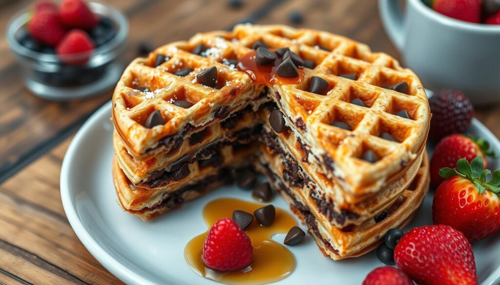 Chocolate chip waffles without milk