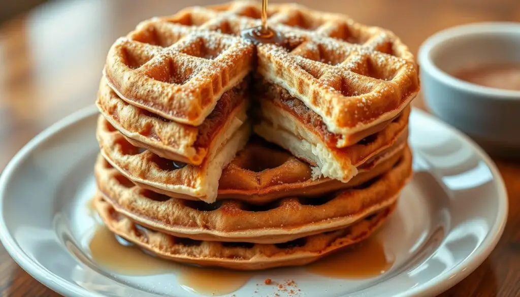 Cinnamon sugar brioche waffles