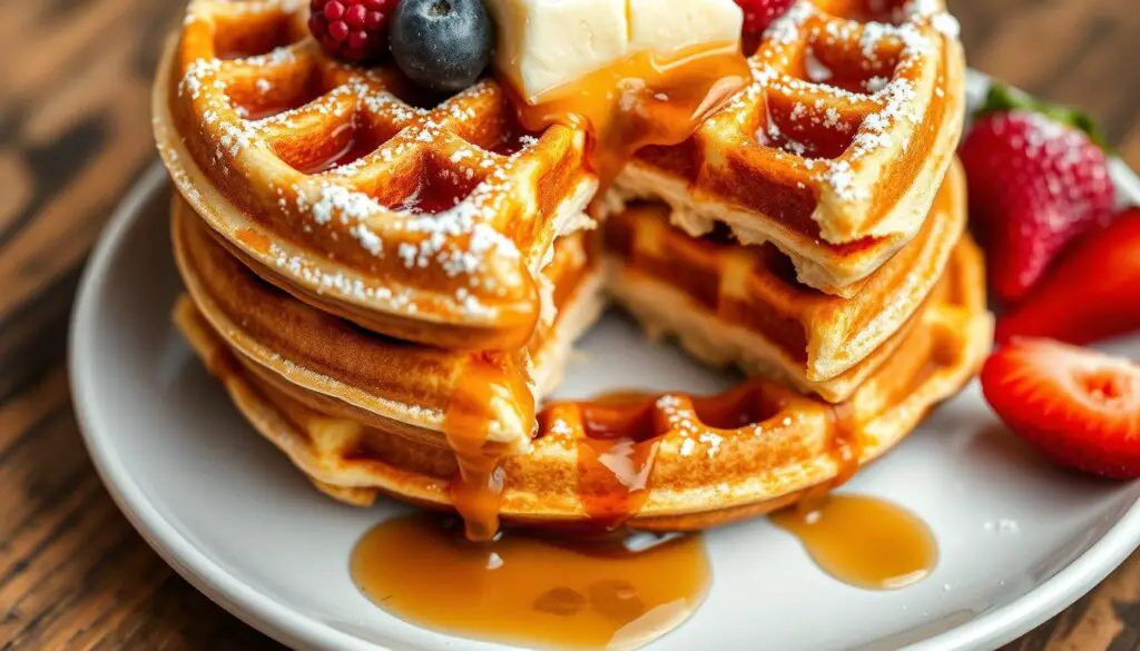 Gourmet brioche waffles