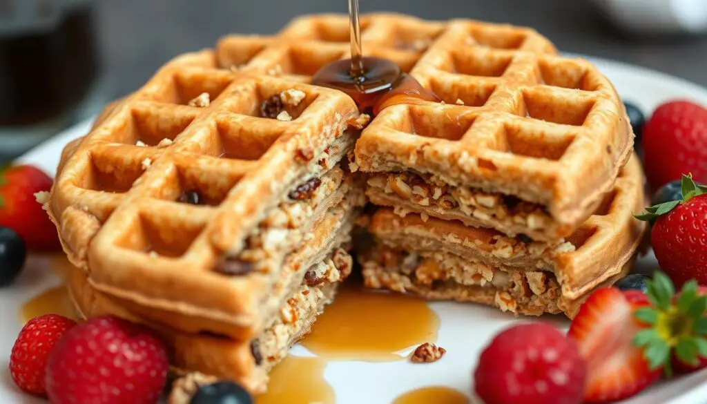 Oatmeal nut waffles