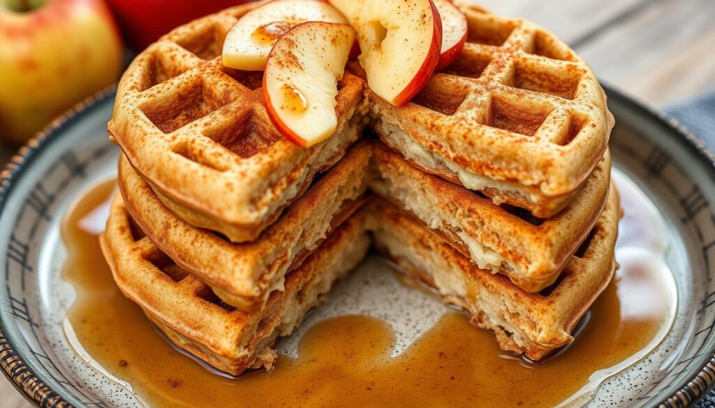 Paleo apple cinnamon cassava flour waffles