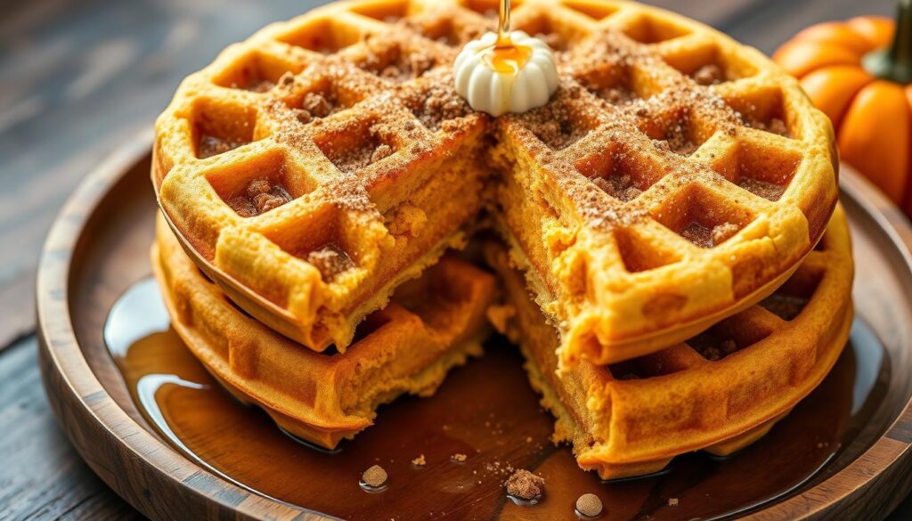 Pumpkin spice waffles