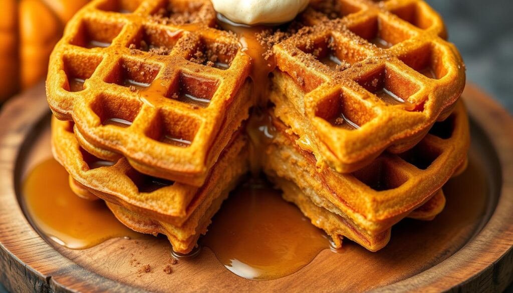 Pumpkin spice waffles