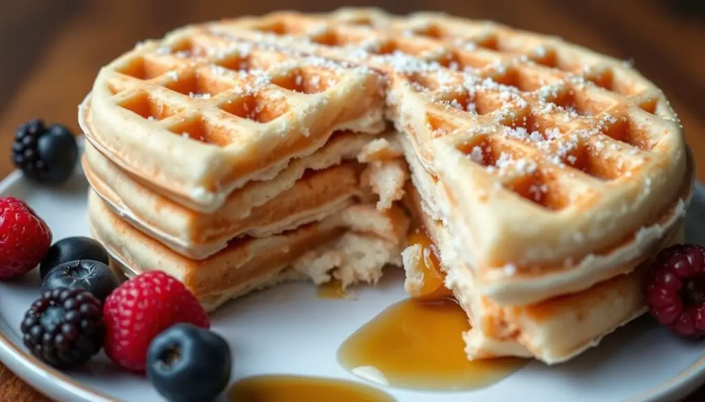 Rice flour waffles on a plate