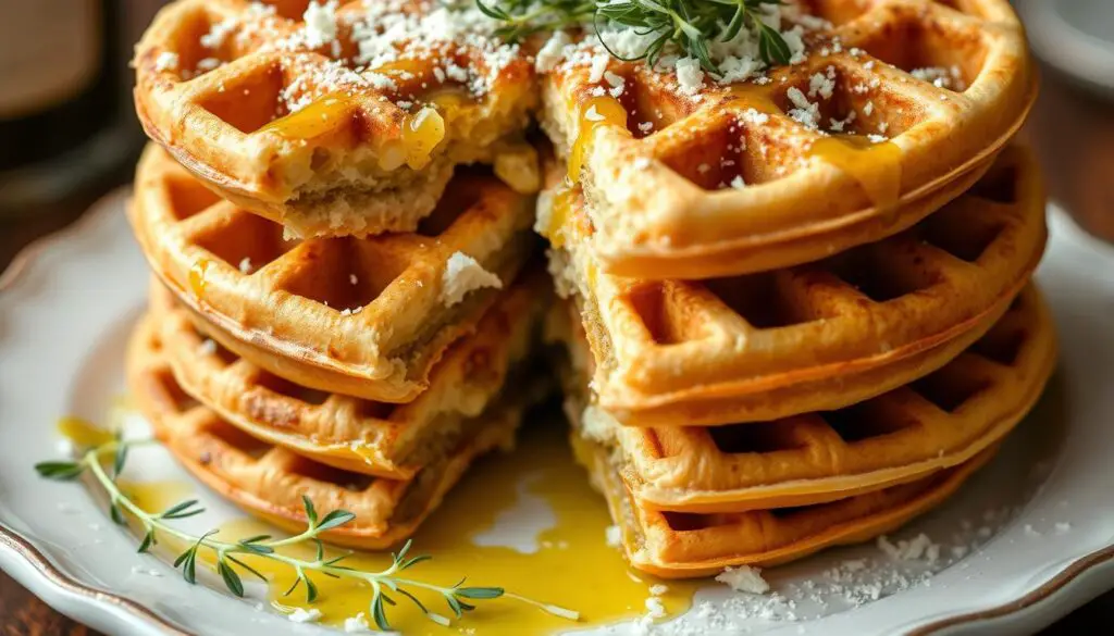 Truffle waffles with Parmesan