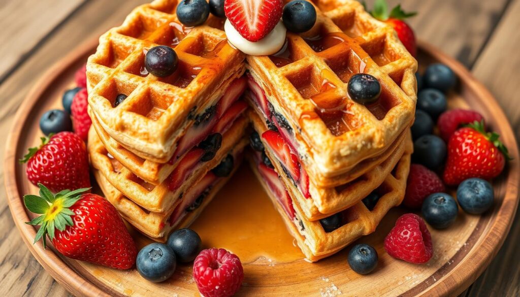 Vegan berry waffles