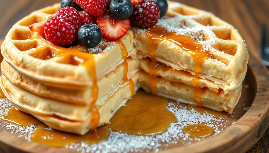 Vegan cassava flour waffles