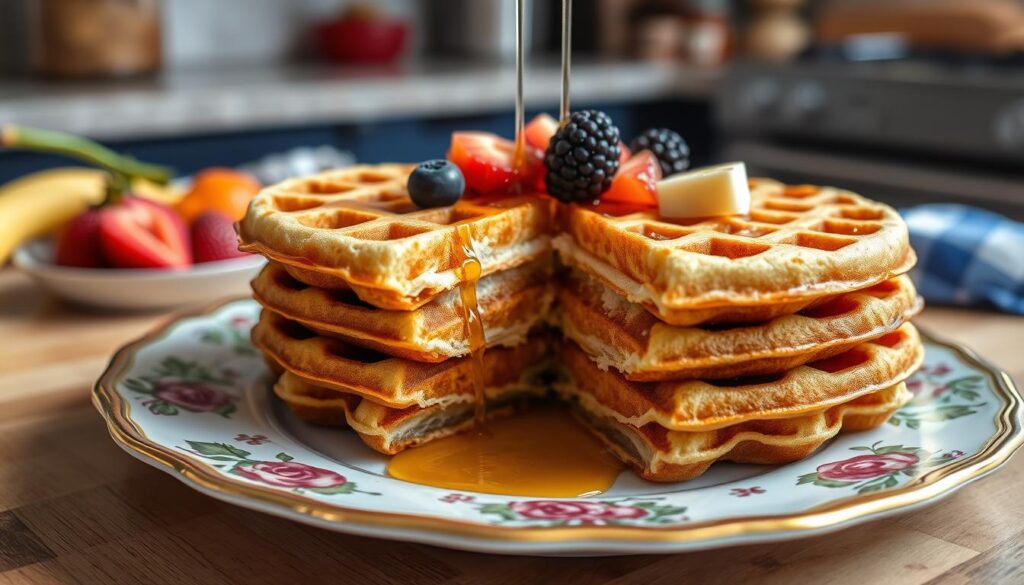 Vegan cassava flour waffles