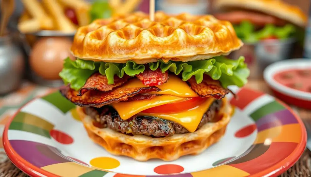 Waffle burger trend